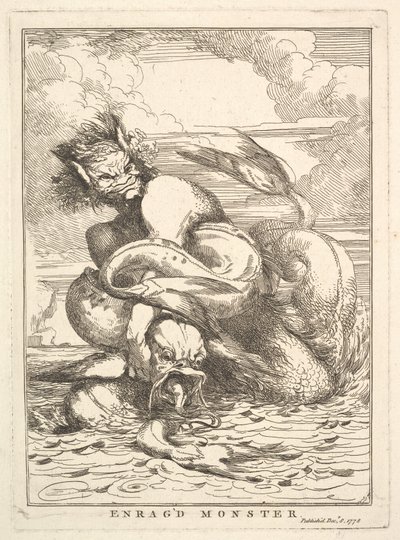 Öfkeli Canavar, 8 Aralık 1778. by John Hamilton Mortimer
