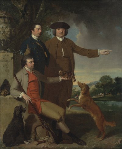 Baba ve Kardeş ile Otoportre, c.1760-62 (tuval üzerine yağlı boya) by John Hamilton Mortimer