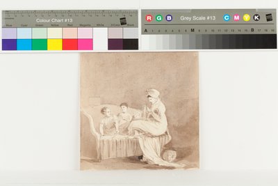 Bir Anne Dikişi (kağıt üzerine kalem ve mürekkep) by John Harden