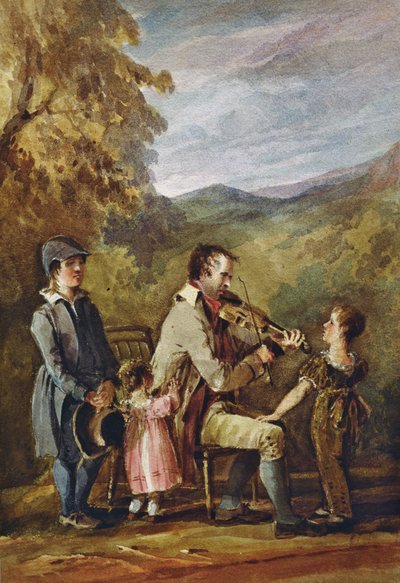 Kör Kemancı (kağıt üzerine mürekkep ve wc) by John Harden