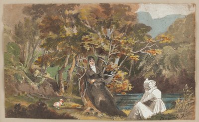 Borrowdale, 1810 (kağıt üzerinde wc) by John Harden