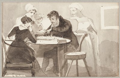Satranç, 1812 (kağıt üzerinde wc) by John Harden
