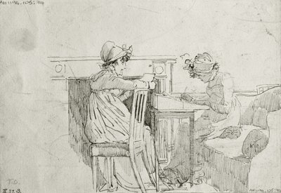 Yazışma (kağıt üzerine kalem ve mürekkep) by John Harden