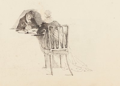 Bir masada oturan kadın ve erkek, 1805 by John Harden