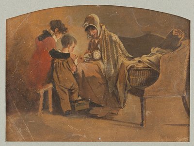 Bebekli anne (kağıt üzerinde wc) by John Harden