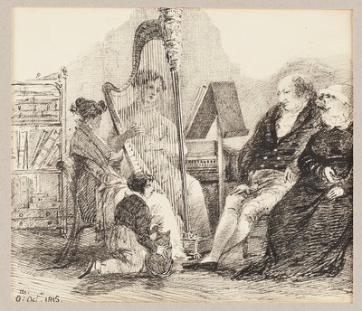 Arpta müzik çalmak, 1815 by John Harden