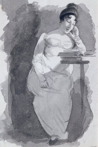 Okuma (kağıt üzerine mürekkep) by John Harden