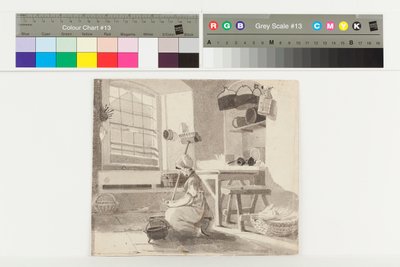 Scullery, Brathay (kağıt üzerine mürekkep) by John Harden