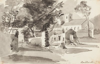 St Anne Kilisesi, Ambleside, 1814 (kağıt üzerinde wc) by John Harden