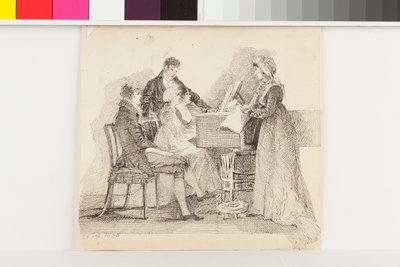 Konser, 25 Eylül 1805 (kağıt üzerine kalem ve mürekkep) by John Harden