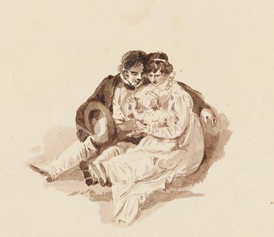 Tom ve Christine bebekle (kağıt üzerinde wc) by John Harden