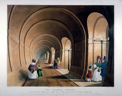 Thames Tüneli, Londra, 1835 by John Harris