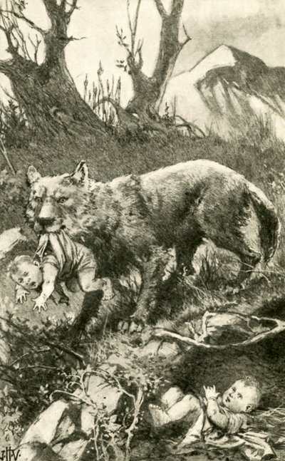 Romulus ve Remus, kurt tarafından bakılıyor by John Harris Valda