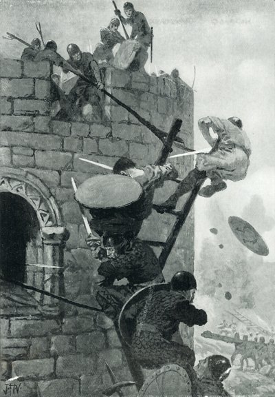 Carmarthen Kalesi kuşatması by John Harris Valda