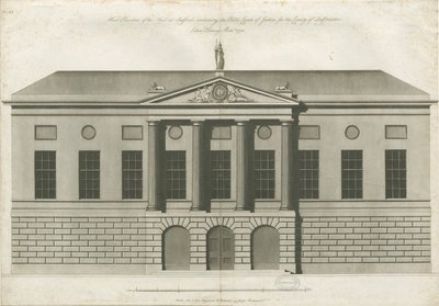 Stafford - Shire Hall: aquatint gravürü by John Harvey