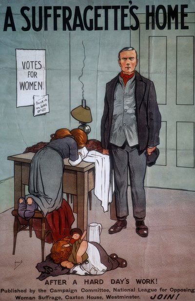 A Suffragettes Home / J. Hassall / Poster, 20. Jahrhundert by John Hassall