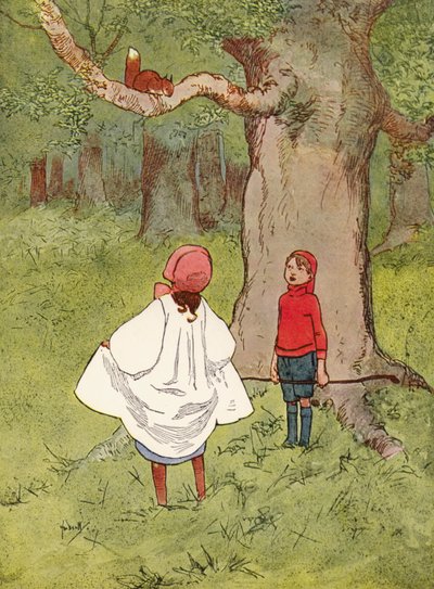 "Kıvırcık kuyruklu sevgili küçük sincap" (renkli taş) by John Hassall