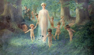 Fairy Wood (kağıt üzerine sulu boya) by John Hassall