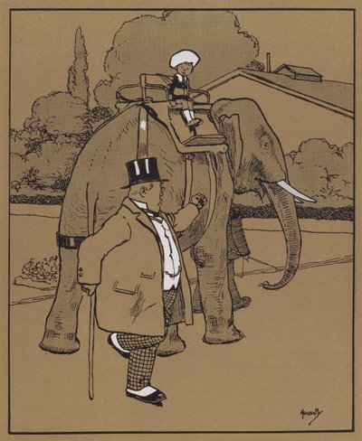 "File dilsiz bir canavar ya da başka bir şey dedi" (renkli taş) by John Hassall