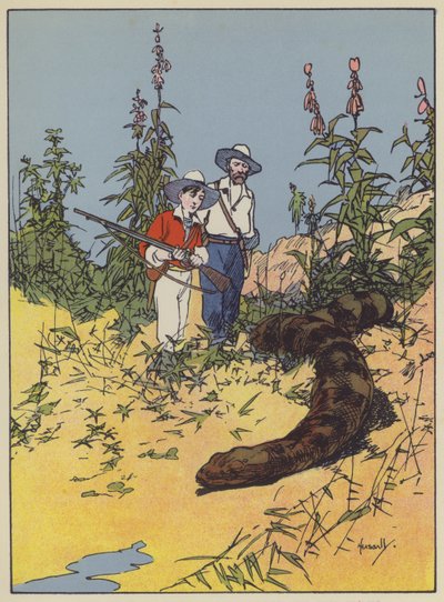 İsviçreli Robinson Ailesi için İllüstrasyon (renkli taş) by John Hassall