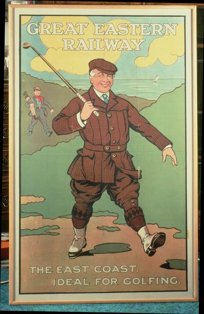 Doğu Sahili: Golf için İdeal. Büyük Doğu Demiryolu Posteri by John Hassall