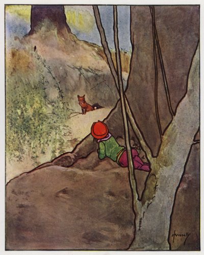 Tilki (renkli taş) by John Hassall