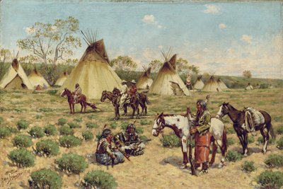Sioux Kampı, Kirpi, 1910 by John Hauser