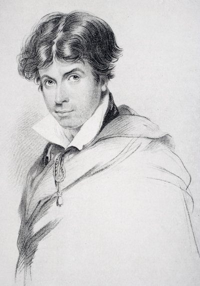James Henry Leigh Hunt (1784-1859) 44 yaşında, Henri Meyer (1844-99) tarafından E.V Lucas tarafından yazılan 