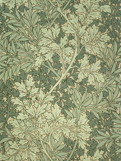 John Henry Dearle (1860-1932) tarafından Morris and Company için tasarlanan yeşillik duvar kağıdı by John Henry Dearle