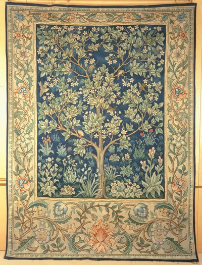 William Morris & Co. için yapılmış Ağaç Portiere goblen, c.1909 by John Henry Dearle