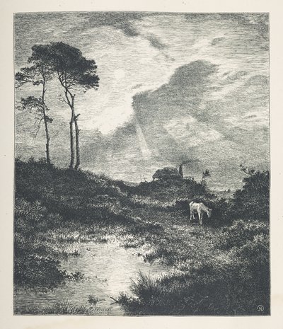 Levha 15. Bir pastoral sahne.  Doğa Resimleri. J. H. Dell tarafından ahşap üzerine çizilmiş ve R. Paterson tarafından oyulmuş otuz orijinal illüstrasyon serisi.  John Henry Dell by John Henry Dell
