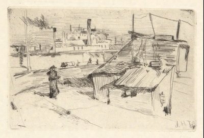 Bridgeport Gecekonduları by John Henry Twachtman