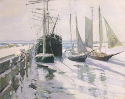 Connecticut Sahili, Kış, 1893 dolayları by John Henry Twachtman