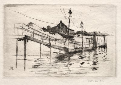 Yaya köprüsü, Bridgeport, Connecticut. by John Henry Twachtman