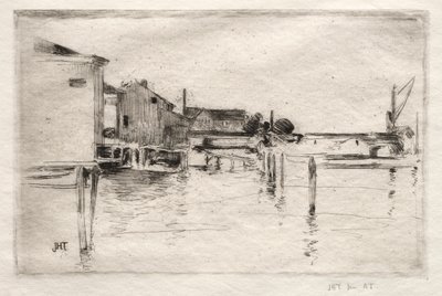 Rıhtım, Bridgeport, Connecticut. by John Henry Twachtman