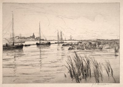 Hollanda Dyke. by John Henry Twachtman