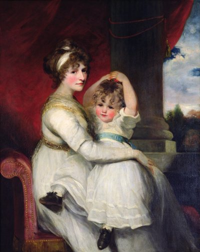 Georgina, Bathurst Kontesi ve oğlu, 1792 by John Hoppner