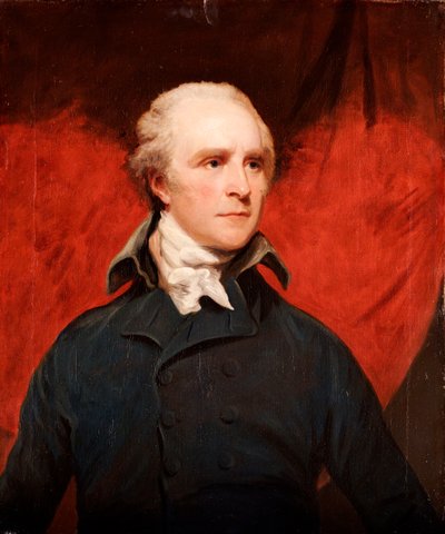 Rt portresi. Tatlım. Thomas Grenville, M.P., yarım boy, gri ceket ve beyaz kravatlı by John Hoppner
