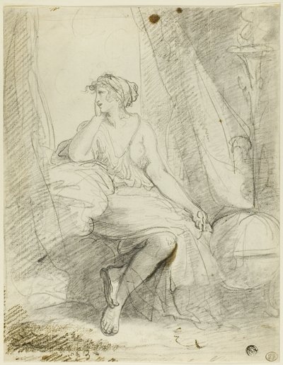 oturan kadın by John Hoppner