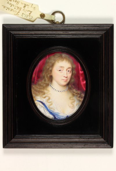Teresia Lady Shirley adında bir Leydi (parşömen üzerine suluboya) by John Hoskins