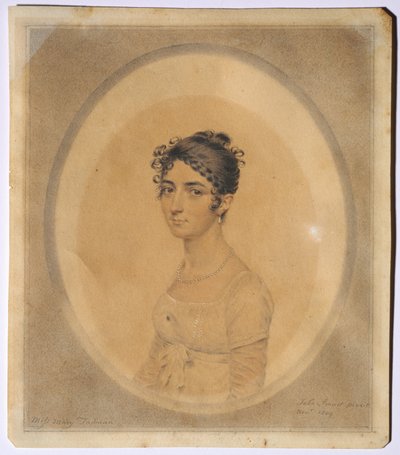 Bayan Mary Tadman'ın portresi, 1809. by John I. smart
