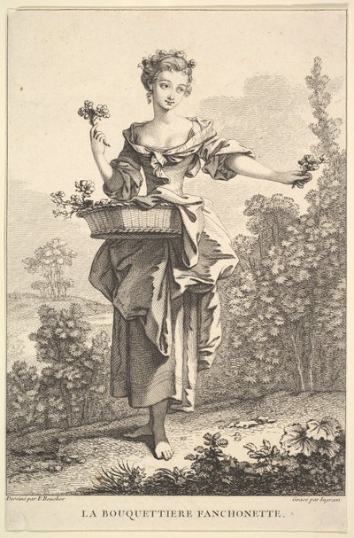 Çiçek Kız Fanchonette, 1741-63. by John Ingram