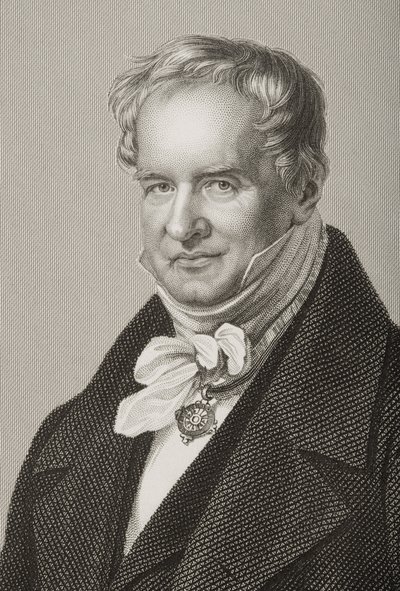 Friedrich Heinrich Alexander Humboldt (1769-1859), Baron von Humboldt, D.J. Bir fotoğraftan Pound, The Drawing-Room of Eminent Personages, Cilt 2, Londra, 1860 (engra by John Jabez Edwin Paisley Mayall