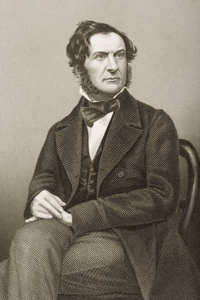 William Ewart Gladstone (1809-98) engraved by D.J. Pound from a photograph, from 