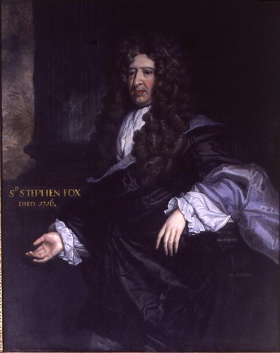 Sir Stephen Fox (1627-1716) Paymaster General (tuval üzerine yağlı boya) by John James Bakker