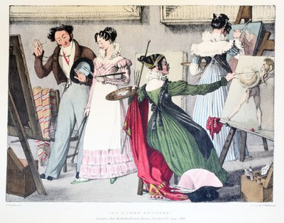 Les Dames Artistes, Rodwell ve Martin tarafından yayınlandı, 1820 by John James Chalon