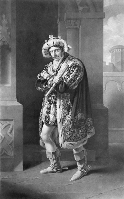 Edmund Kean, Richard the Third, Act IV, Scene IV, William Shakespeare (1564-1616) tarafından C. Turnerby tarafından oyulmuş by John James Halls
