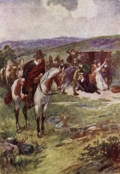 Andrews Başpiskoposu James Sharp'ın militan Sözleşmeler tarafından öldürülmesi, Magus Muir, İskoçya by John Jellicoe