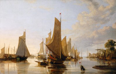 Yarmouth Water Frolic, 1821 dolayları (tuval üzerine yağlıboya) by John & John Berney (1794 1842) Crome