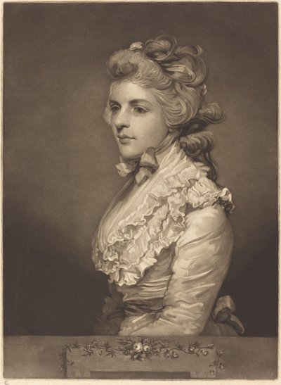 Beyaz Elbiseli Bayan Kemble by John Jones after Sir Joshua Reynolds